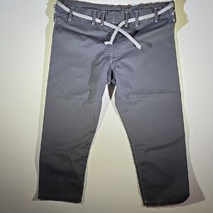 Men's Small Atomic Twill Pants Drawtring Waist Black Mostly Cotton